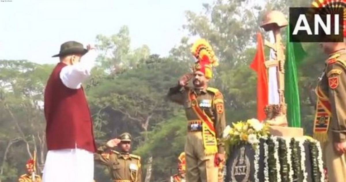 Jharkhand: Union Home Minister Amit Shah honours fallen heroes at BSF's 59th Raising Day in Hazaribagh